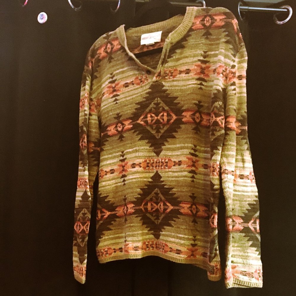 Designer Vintage Pendleton-style Henley